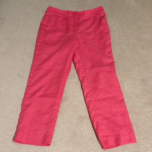 J. Crew Pants - J. Crew Kate Vibrant Pink Straight Leg Pants